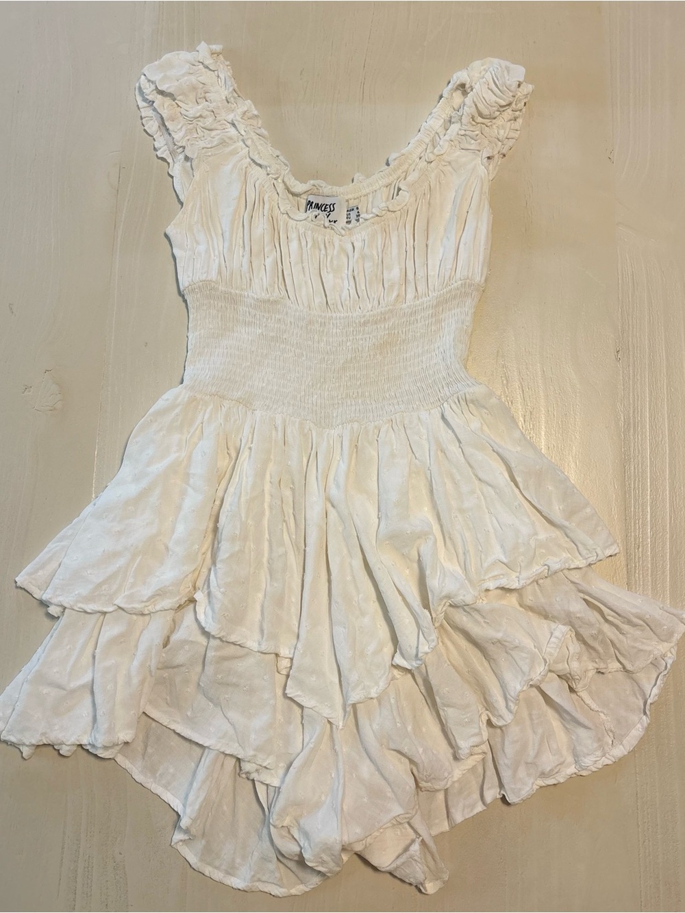 Princess Polly White Ruffle Tiered Dress